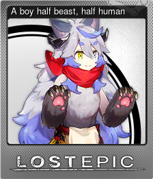 Series 1 - Card 2 of 8 - A boy half beast, half human