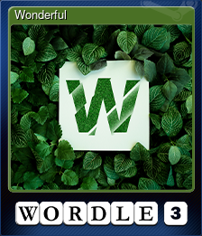 Series 1 - Card 1 of 6 - Wonderful