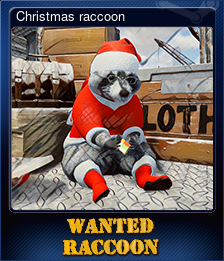 Series 1 - Card 8 of 8 - Сhristmas raccoon