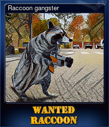 Series 1 - Card 2 of 8 - Raccoon gangster