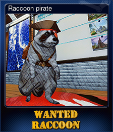 Series 1 - Card 3 of 8 - Raccoon pirate