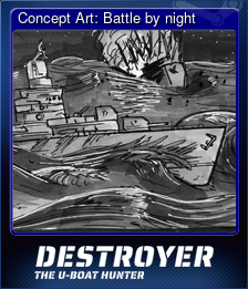 Series 1 - Card 3 of 5 - Concept Art: Battle by night