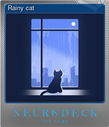 Series 1 - Card 4 of 8 - Rainy cat