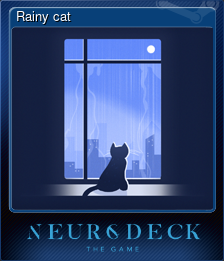 Series 1 - Card 4 of 8 - Rainy cat