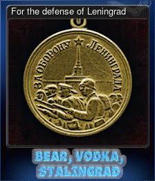 Series 1 - Card 5 of 9 - For the defense of Leningrad