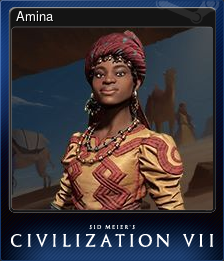 Series 1 - Card 1 of 10 - Amina