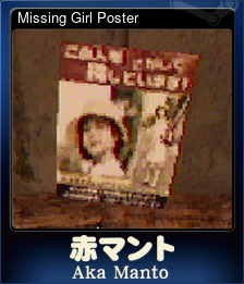 Series 1 - Card 5 of 5 - Missing Girl Poster