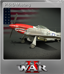 Series 1 - Card 9 of 12 - P-51D Mustang