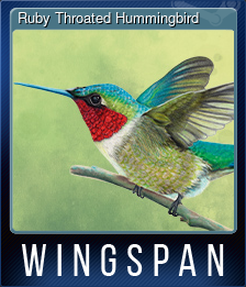 Series 1 - Card 8 of 10 - Ruby Throated Hummingbird