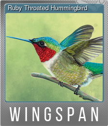 Series 1 - Card 8 of 10 - Ruby Throated Hummingbird