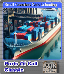 Series 1 - Card 5 of 5 - Small Container Ship Unloading