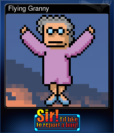 Series 1 - Card 3 of 5 - Flying Granny