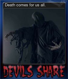 Series 1 - Card 5 of 5 - Death comes for us all.