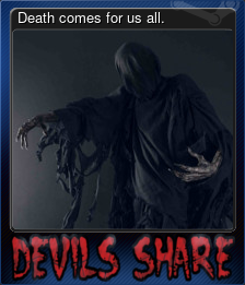 Series 1 - Card 5 of 5 - Death comes for us all.