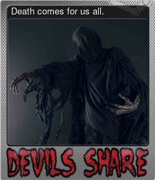Series 1 - Card 5 of 5 - Death comes for us all.