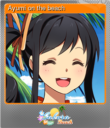 Series 1 - Card 1 of 5 - Ayumi on the beach