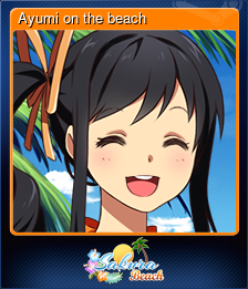 Series 1 - Card 1 of 5 - Ayumi on the beach