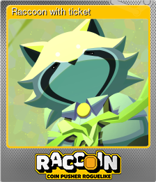 Series 1 - Card 5 of 10 - Raccoon with ticket