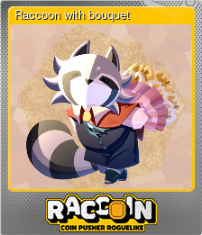 Series 1 - Card 4 of 10 - Raccoon with bouquet