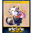 Raccoon with bouquet