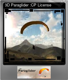 Series 1 - Card 3 of 5 - 3D Paraglider :CP License