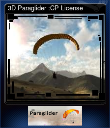 Series 1 - Card 3 of 5 - 3D Paraglider :CP License