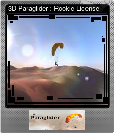 Series 1 - Card 1 of 5 - 3D Paraglider : Rookie License