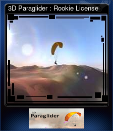 Series 1 - Card 1 of 5 - 3D Paraglider : Rookie License