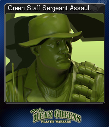 Series 1 - Card 5 of 13 - Green Staff Sergeant Assault