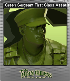 Series 1 - Card 6 of 13 - Green Sergeant First Class Assault