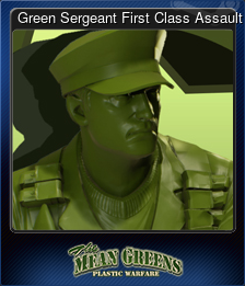 Series 1 - Card 6 of 13 - Green Sergeant First Class Assault