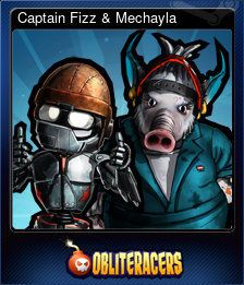 Series 1 - Card 1 of 8 - Captain Fizz & Mechayla