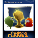 Furries and a statue