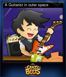 Series 1 - Card 5 of 5 - A Guitarist in outer space
