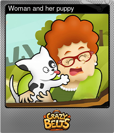 Series 1 - Card 2 of 5 - Woman and her puppy