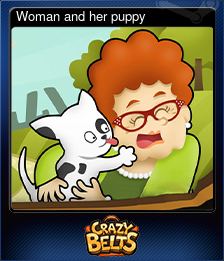 Series 1 - Card 2 of 5 - Woman and her puppy