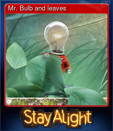 Series 1 - Card 4 of 5 - Mr. Bulb and leaves