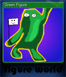 Series 1 - Card 3 of 5 - Green Figure