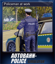 Policeman at work