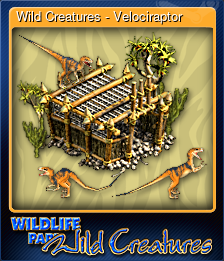 Series 1 - Card 4 of 5 - Wild Creatures - Velociraptor