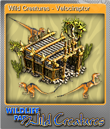 Series 1 - Card 4 of 5 - Wild Creatures - Velociraptor