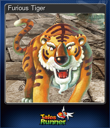 Series 1 - Card 9 of 10 - Furious Tiger