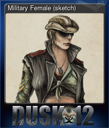 Series 1 - Card 4 of 5 - Military Female (sketch)