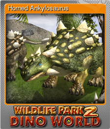 Series 1 - Card 4 of 7 - Horned Ankylosaurus