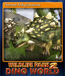 Series 1 - Card 4 of 7 - Horned Ankylosaurus