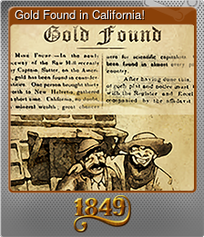 Series 1 - Card 3 of 5 - Gold Found in California!