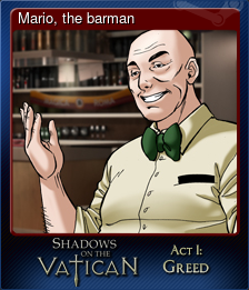 Series 1 - Card 2 of 6 - Mario, the barman