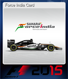 Series 1 - Card 2 of 10 - Force India Card