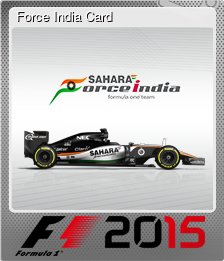 Series 1 - Card 2 of 10 - Force India Card
