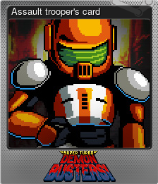 Series 1 - Card 1 of 8 - Assault trooper's card